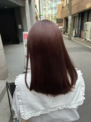 セミロング カラー 髪質改善ストレート Kantaのヘアスタイル