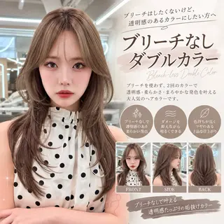 セミロング カラー ヘアアレンジ 髪質改善/透明感 カラー/吉田光佑のヘアスタイル