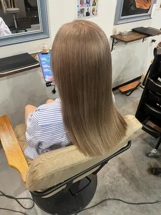 セミロング カラー Sherry大国町 HIKARUのヘアスタイル