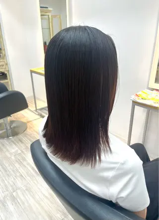 ミディアム パーマ つぼみ/パーマ /レイヤー/ボブのヘアスタイル