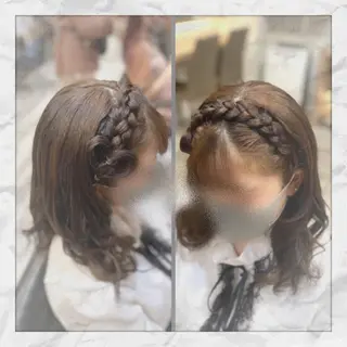 セミロング ヘアアレンジ ヘアセット/着付け 𓇼 まつもと𓇼のその他イメージ