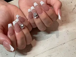 ネイル 韓国/ワンホン/長さ 出しつけ放題🎀のネイルデザイン