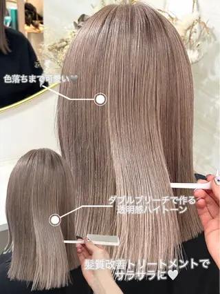 ミディアム カラー あみ/暗髪オリ ーブ特化🍃髪質改善のヘアスタイル