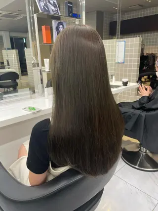 ミディアム カラー パーマ ヘアアレンジ メンズ キッズ ネイル マツエク・マツパ アイブロウ 🦋縮毛/韓国レイヤ ー/透明感カラー🦋のヘアスタイル