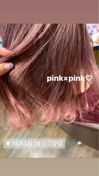 ミディアム カラー IwAsh大和駅前店 河野亜里香のヘアスタイル