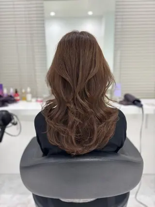 セミロング ブリーチなし暖色特化 ❤️kanata❤️のヘアスタイル