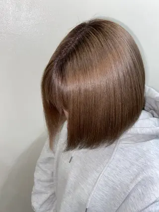 ミディアム カラー ワタナベ リリコのヘアスタイル
