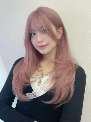 ロング カラー 🖤ハイトーンカラ ー🖤/ここなのヘアスタイル