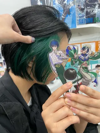 ロング カラー インナーカラー 推し ブリーチ  髪質改善のヘアスタイル