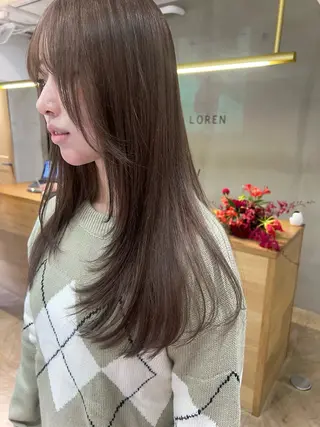 ロング レイヤーカット &ハッシュカット✂️のヘアスタイル