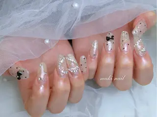 ネイル MAKI🌸堺筋本町 ガーリー/綺麗めのネイルデザイン