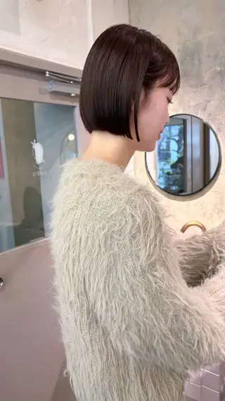 ショート カラー 西山 紗耶香🪽 透明感カラー/ボブのヘアスタイル