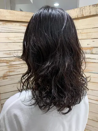 セミロング パーマ 縮毛矯正/髪質改善 /韓国風 山川春輝のヘアスタイル