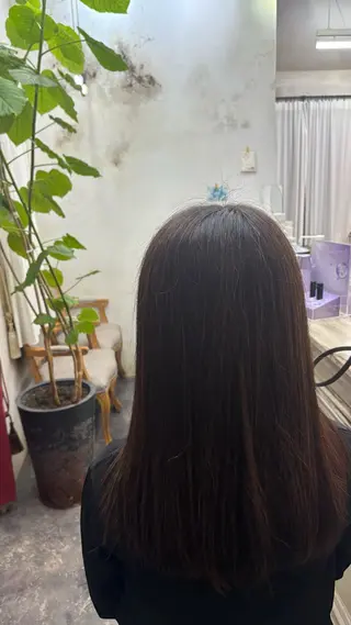 カラー ふたつやゆら🤎ྀི カラー、縮毛矯正のヘアスタイル
