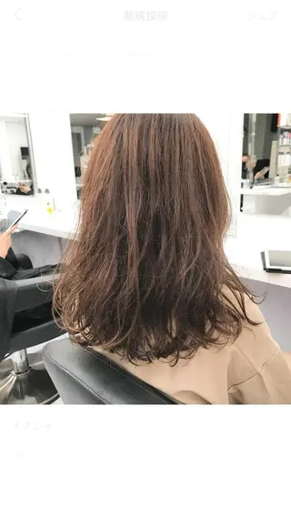 セミロング カラー 💞あざと可愛い💞 児玉大地のヘアスタイル