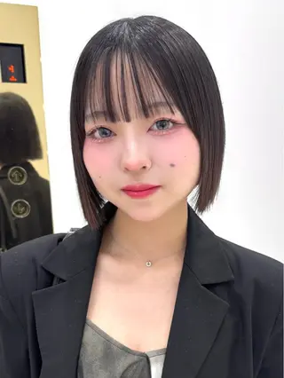 ショート カラー ヘアアレンジ 縮毛矯正🤍 盛れるボブ/ひかりのヘアスタイル
