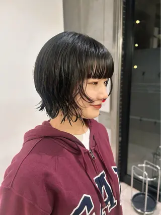 ショート カラー パーマ 結衣/ 無料カットモデル🎀のヘアスタイル