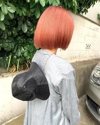 ショート カラー 柔らかブラウン/顔周 りレイヤー♡ユウシのヘアスタイル