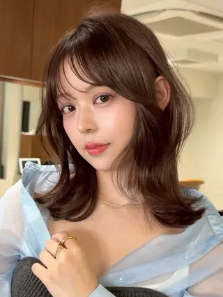 セミロング カラー 透明感カラー/似合わ せカラーMIKAのヘアスタイル
