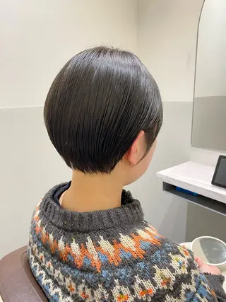 ショート カラー 白髪ぼかし/ショート /ミニボブだいじのヘアスタイル