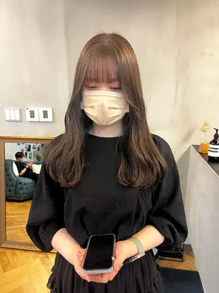 ロング カラー ヘアアレンジ ena/ブリーチなし 透明感・レイヤー🎀のヘアスタイル