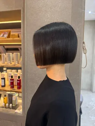 ボブ ミニボブ 透明感カラー颯空🎀のヘアスタイル
