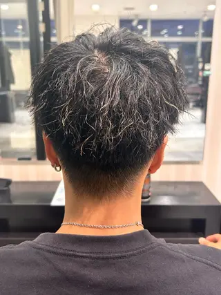 ショート パーマ メンズ ナチュラル縮毛矯正 /美髪矯正/rikuのヘアスタイル