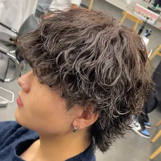 ミディアム パーマ ヘアアレンジ メンズ fifth 石川 凪のヘアスタイル