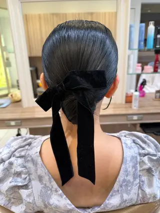 ミディアム ヘアアレンジ 韓国ヘアメイク🎀/ 縮毛矯正✨山本媛香のヘアスタイル