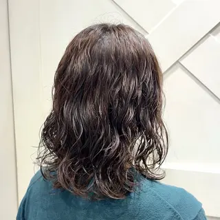 ミディアム パーマ 横浜パーマ🌐ボブ✨ 暖色カラーもえかのヘアスタイル