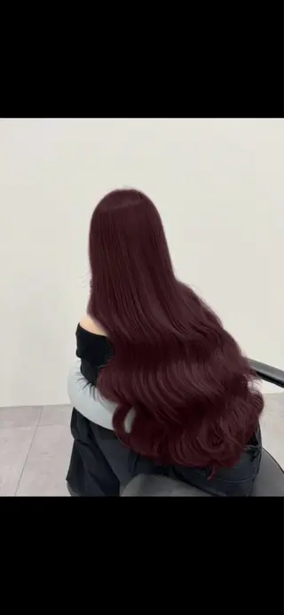 ロング カラー 川元 春奈のヘアスタイル