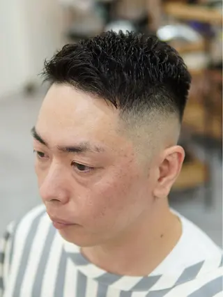 ショート メンズ メンズパーマ特化 カバヤマ　リョウのヘアスタイル