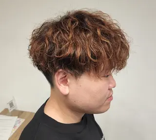 ショート カラー メンズ パーマ 【イケメン風パーマ】 SHOFYのヘアスタイル