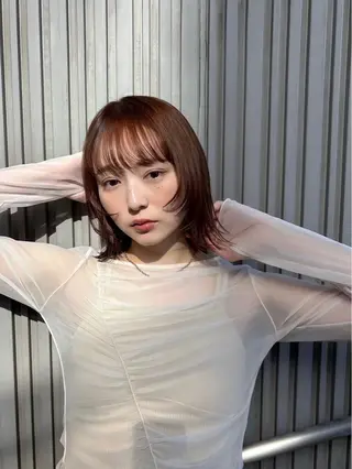 カラー ♻️ブリーチなし カラー♻️のヘアスタイル