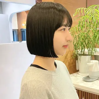 ショート ボブ/縮毛矯正/レイ ヤー♡Natsukiのヘアスタイル