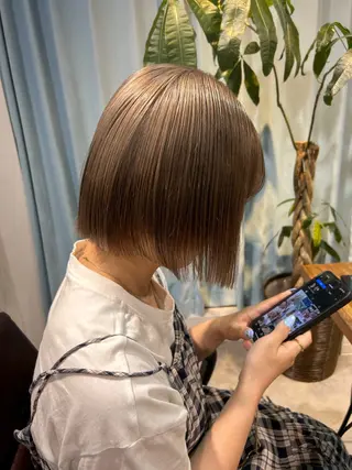 ショート カラー 縮毛矯正/艶カラー/ ikedaのヘアスタイル