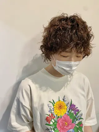 ショート パーマ LUVISM新潟🎀 透明感カラー/ミユのヘアスタイル