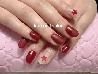 ネイル kao nail マグネット/長さだしのネイルデザイン