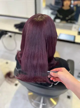 ミディアム カラー ヘアアレンジ 💕上野美容師☁ ブリーチ💖サワのヘアスタイル