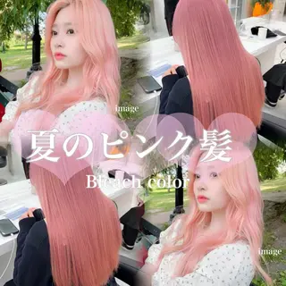 ロング 💗デザインカラー 💗RISA🐰のヘアスタイル