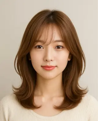 ミディアム KASHI|顔まわり ×艶髪プロデューサーのヘアスタイル