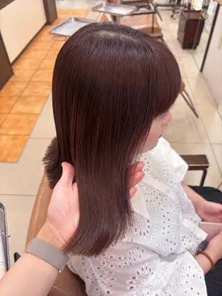 ミディアム カラー 頭皮×髪質改善 透明感カラー💎中村のヘアスタイル