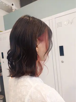 ミディアム カラー Agu hair 浅原 心のヘアスタイル