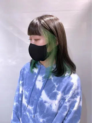 ミディアム カラー ヘアアレンジ 柔らか垢抜けｶﾗｰと ｶｯﾄ🫧ASUKAのヘアスタイル