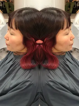 ミディアム カラー 🩵レイヤー✖︎ 髪質改善🩵リョウヤのヘアスタイル