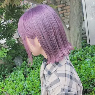 ミディアム カラー ヘアアレンジ メンズ キッズ ブリーチの髪様 MASATOのヘアスタイル