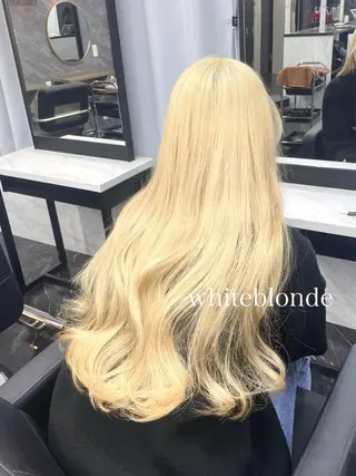 ロング カラー エクステ🩵ブリーチ 韓国ヘア🩵KAEのヘアスタイル