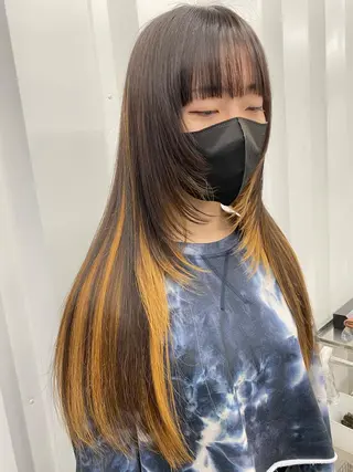 セミロング カラー ヘアアレンジ ［似合わせヘア］ ✂︎OGURO✂︎のヘアスタイル