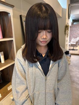 セミロング カラー ichika/顔周り /似合わせカラー🩵のヘアスタイル