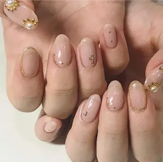 ネイル 渋谷／チップ長さ出し 👑アプレgel-xのネイルデザイン